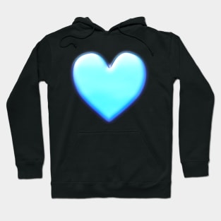 Big Light Blue Heart Hoodie